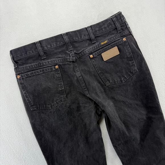 VIntage Wrangler Jeans Men's 34x32 Black 936 Cowboy Cut Slim Fit Denim Western - Picture 2 of 10